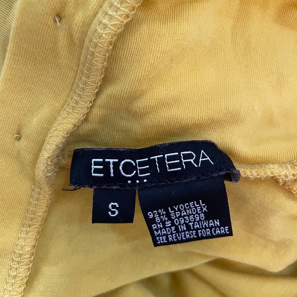 Etcetera Yellow Tee with Button Down Back - Picture 3 of 3